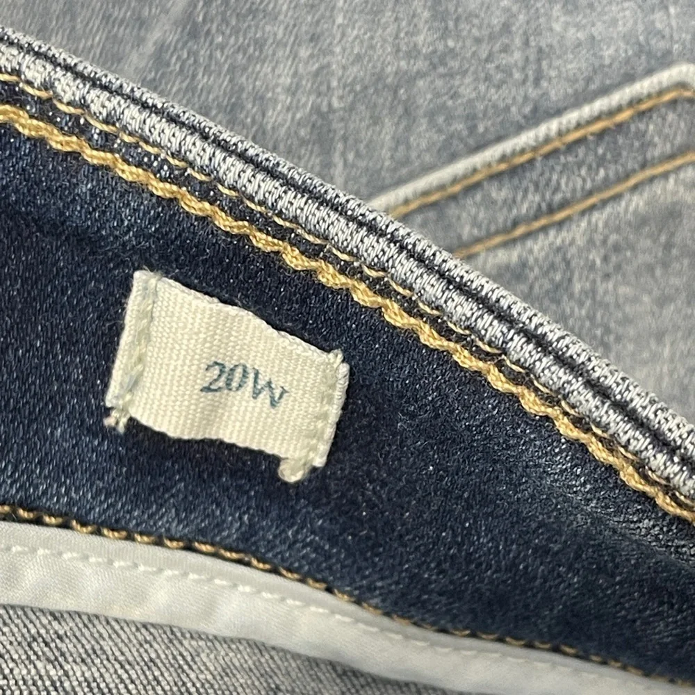 Coldwater Creek Hidden Stretch-Waist Wide Leg Jeans Size 20W Ocean Mist Wash